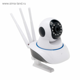 Видеокамера WiFi LuazON, CAM-06, управление со смартфона, 1.3Мп, поворот 355, microSD, белая 4062941