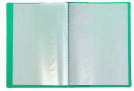 Папка 20 вкладышей А5 Calligrata,карман на корешке, зеленая 2370957