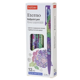 Ручка шариковая автоматическая " Hatber " Eterno (Этэрно) синяя 0,7мм, чернила на масляной основе, ц