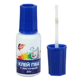 Клей ПВА  20г с кисточкой Луч "Классика цвета" 5077650