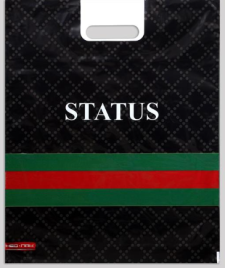 Пакет "Статус клетка", полиэтиленовый с вырубной ручкой, 37х46 см, 30 мкм 6772502