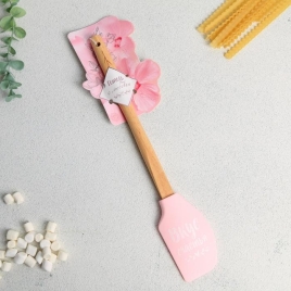 Силиконовая лопатка «Вкус счастья» на формовой подложке, 11,1 × 30 см   6258395