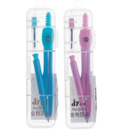 Циркуль металлический 120мм в пластиковом пенале с механическим карандашом+грифели МИКС 1723679