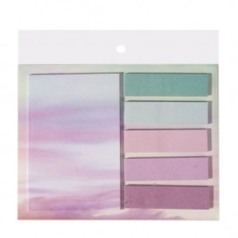 Набор блоков для записей с клеевым краем, Alingar, 5 шт.- 12 х 45 мм, 1 шт. - 50 х 75 мм, по 20 л., 