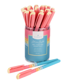 Ручка шариковая " Lorex " Gradient Touch slim soft синяя 0,5мм, игольчатый пишущий узел, чернила на 