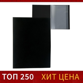 Папка 10 вкладышей А4 500мкм Calligrata черная песок 3258494