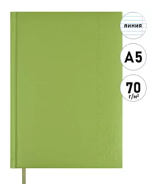 Ежедневник 2026 А5 146*211мм искусственная кожа " Феникс " 176л Escalada Наппа Салатовый, линия, пор