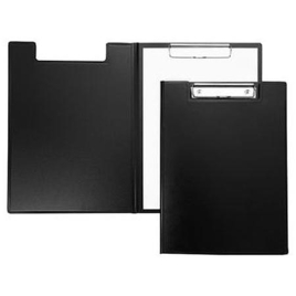 Планшет " Hatber " А4 Standard с крышкой, с металлическим зажимом, 1,5мм, черный, пластик(Папка-план