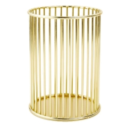 Стакан " KWELT " 8*9,5см, металлический , круглый, золото