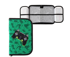 Пенал 1 секция откидные 2 планки 130*210 ткань Calligrata Content мал "Пиксели Гейм" 9305855