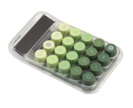 Калькулятор настольный 10 разрядов " deVente " DD-1, 125*150*18мм, двойное питание, оливковый деград