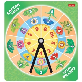 Игра обучающая " Hatber " Состав числа 220*240мм, на заклепке, пакет, европодвес