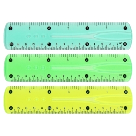 Линейка гибкая силиконовая 15см флюо МИКС 1302051