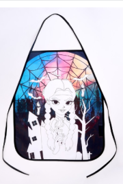 Фартук детский для творчества, раскраска "Девочка с косичками" 9784286