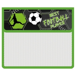 Папка " Пчелка " МАЛЫЙ ФОРМАТ А5-03 (230*190*50мм) на липучке Планета футбола, без уголка, пластик