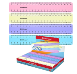 Линейка 20 см ErichKrause "Pastel" микс из 4цв 57851 5119097