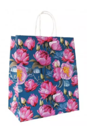 Пакет бумажный " ПЗБМ " 35*26*15см Пион, крученые ручки(Практичные, удобные, стильные бумажные пакет
