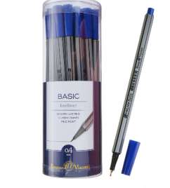 Ручка капиллярная BrunoVisconti. Basic FINELINER, 0.4мм синяя 36-0008 ЦЕНА ЗА 1 ШТ! 3631555