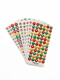 Набор наклеек оценок «Пять с плюсом», 7 х 16 см, 10 листов   10829145