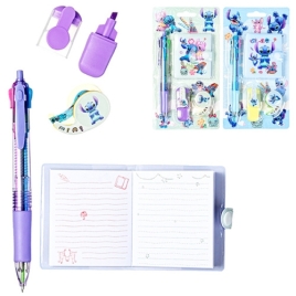 Набор подарочный " Mazari " Стич, 4 предмета, в комплекте: блокнот на кнопке 60*70мм, 42л, линия, ру