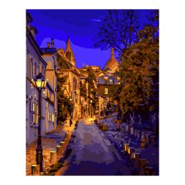 Картина по номерам " Lori " 40*50см Красивый вечер, состав набора: холст с контуром на подрамнике, к