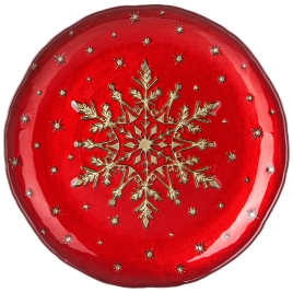 ТАРЕЛКА "SNOW RED" 21 СМ МАЛ.УП.=6ШТ.
