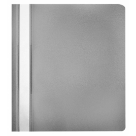 Скоросшиватель пластиковый МАЛЫЙ ФОРМАТ А5 " KWELT " 140/180мкм серый, текстура поверхности- песок,