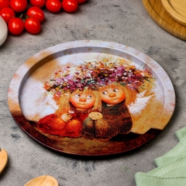 Поднос "Первая любовь", 28 х 1,6 х 0,32 см, металл 10329766