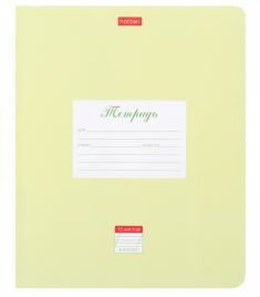 Тетрадь А5 12л частая косая линия с дополнительной горизонтальной " Hatber " Пастель Салатовая, офсе