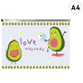 Папка на молнии " deVente " А4 Zip Avocado, с расширением, матовая полупрозрачная с рисунком