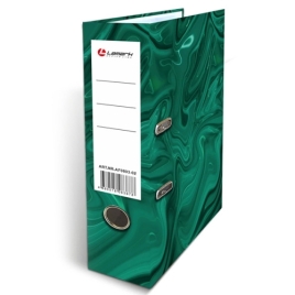 Папка-регистратор А4 " Lamark " сборная 75мм Камень, зеленая, ламинированный картон, этикетка для ма