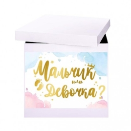 Наклейка на коробку-сюрприз " Браво " 42*30см Мальчик или Девочка