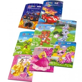 Бумага цветная Alingar, А4, бархатная, самоклеящаяся, 8 листов, 8 цветов, папка конгрев, глитер с ев