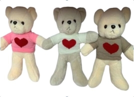 Мягкий медведь в кофте сердце 2000-919