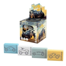 Ластик " Erich Krause " Road Beast 31*21*11мм, ассорти, прямоугольный, индивидуальный штрихкод, в ди