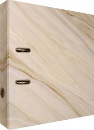 Папка-регистратор А4 " Hatber " Белый мрамор сборная 70мм, матовый ламинированный картон, с рисунком