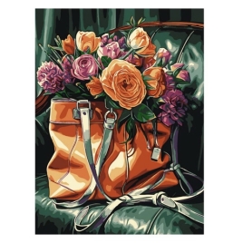 Картина по номерам " Lori " 30*40см Сумка счастья, состав набора: холст с контуром на подрамнике, кр